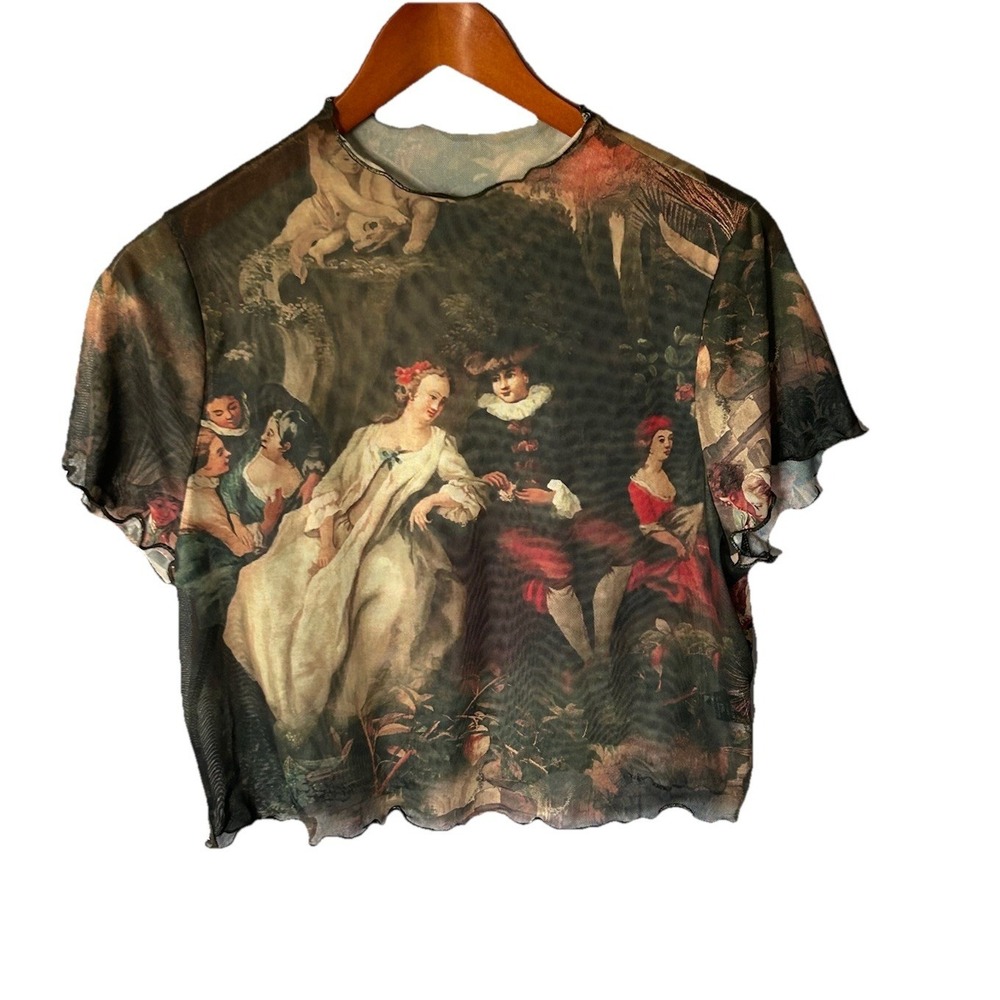 SHEIN Artistic Print Crop Top